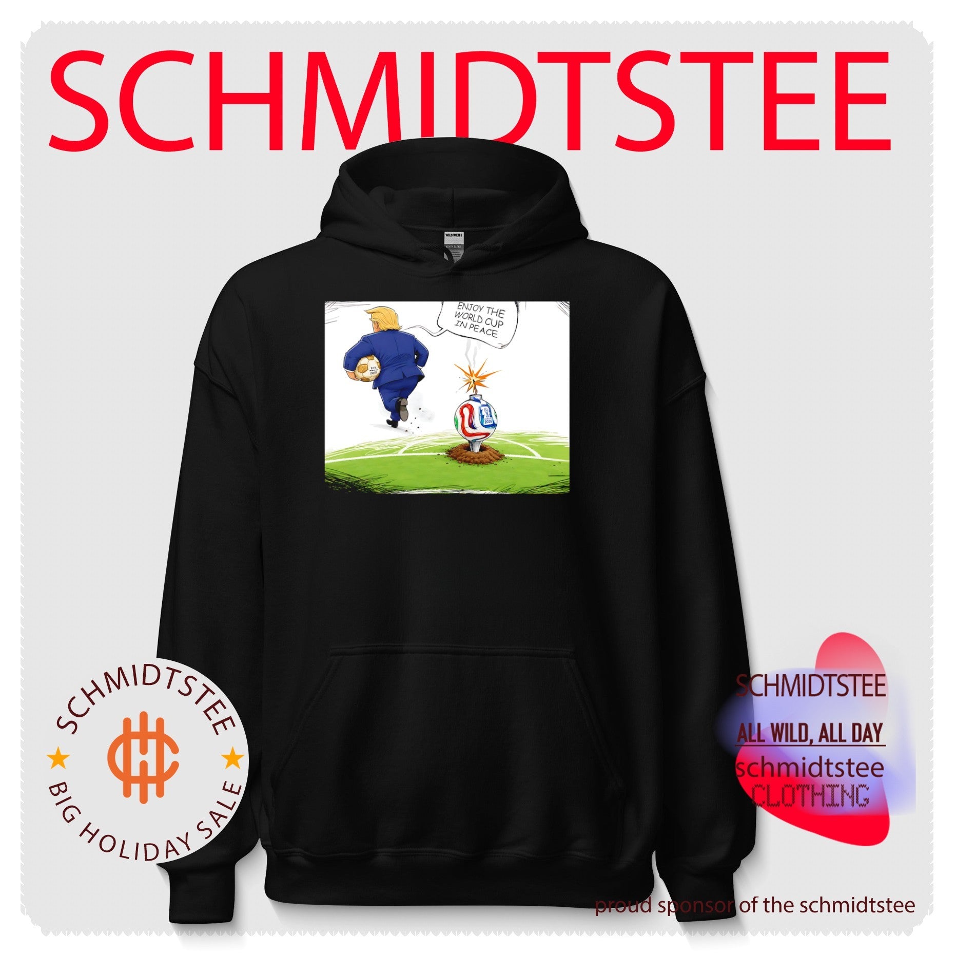 Enjoy the World Cup in peace running away Trump graphic shirt