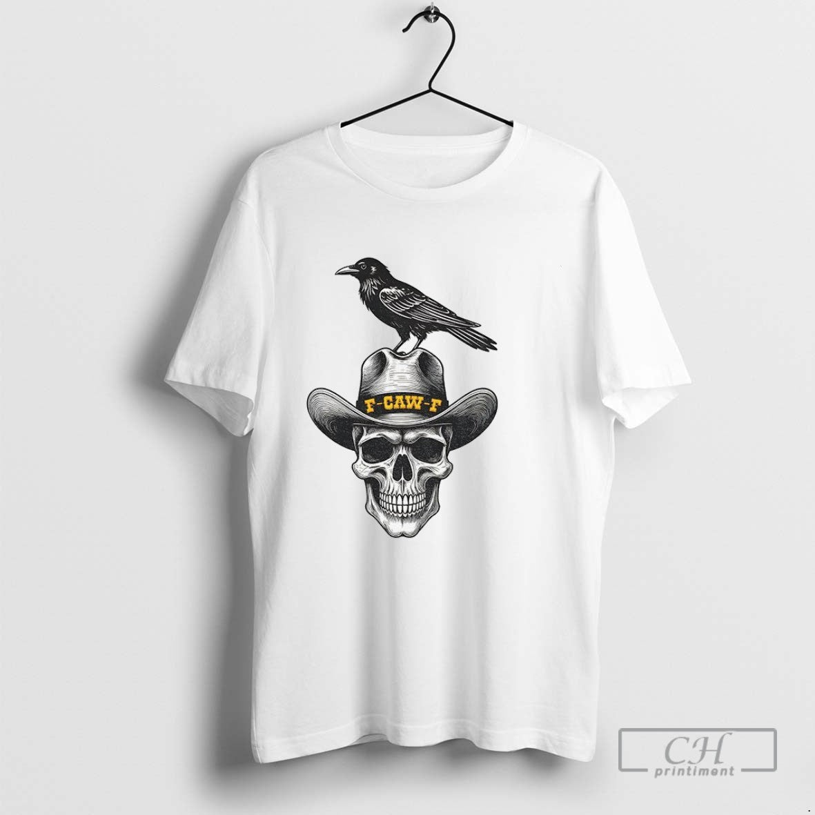 F Caw F Funny Raven Skull Gothic