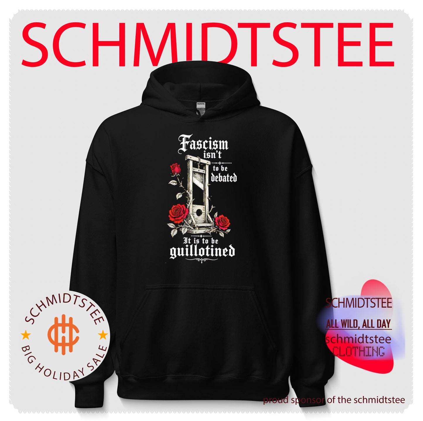 Facism isn’t to be debated it is to be guillotined illustration shirt