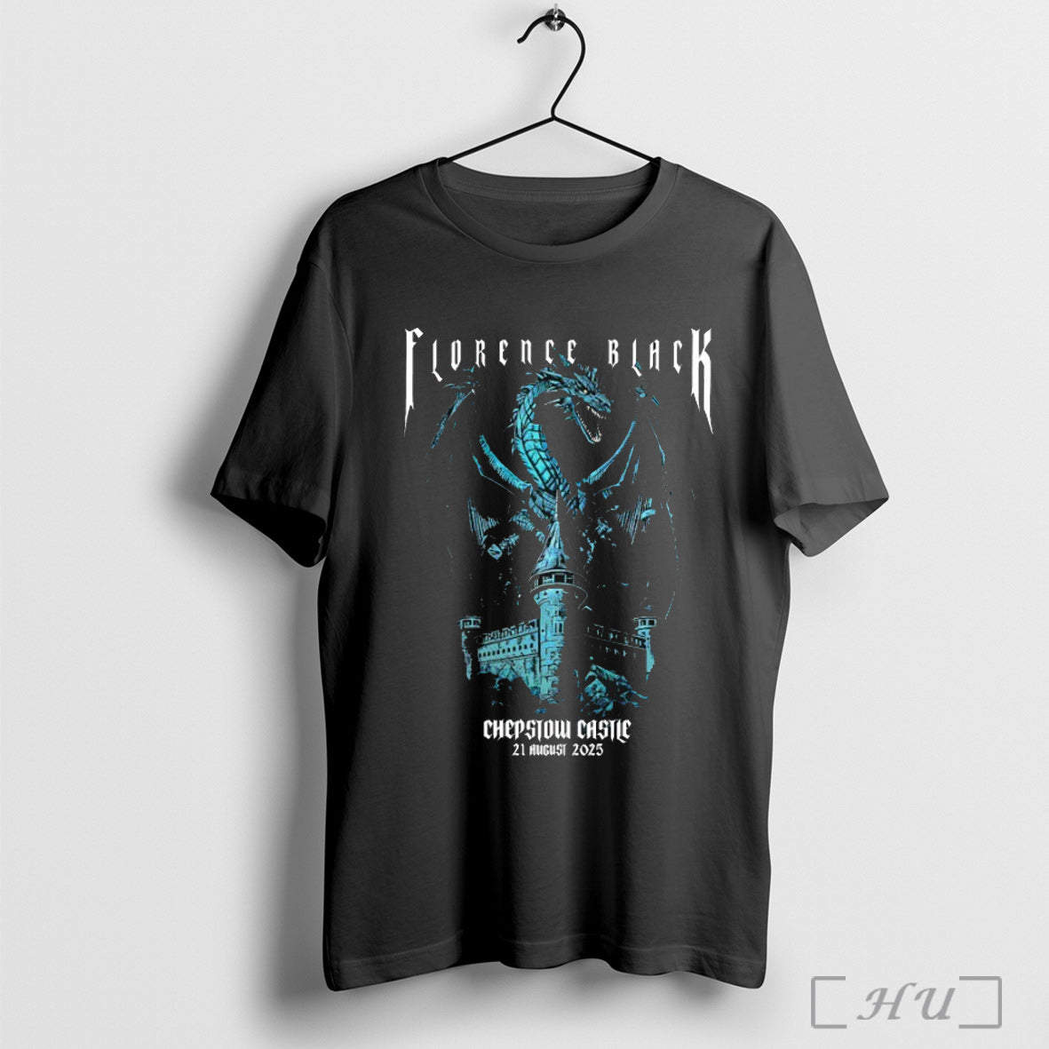 Florence Black Chepstow Castle Dragon T Shirt