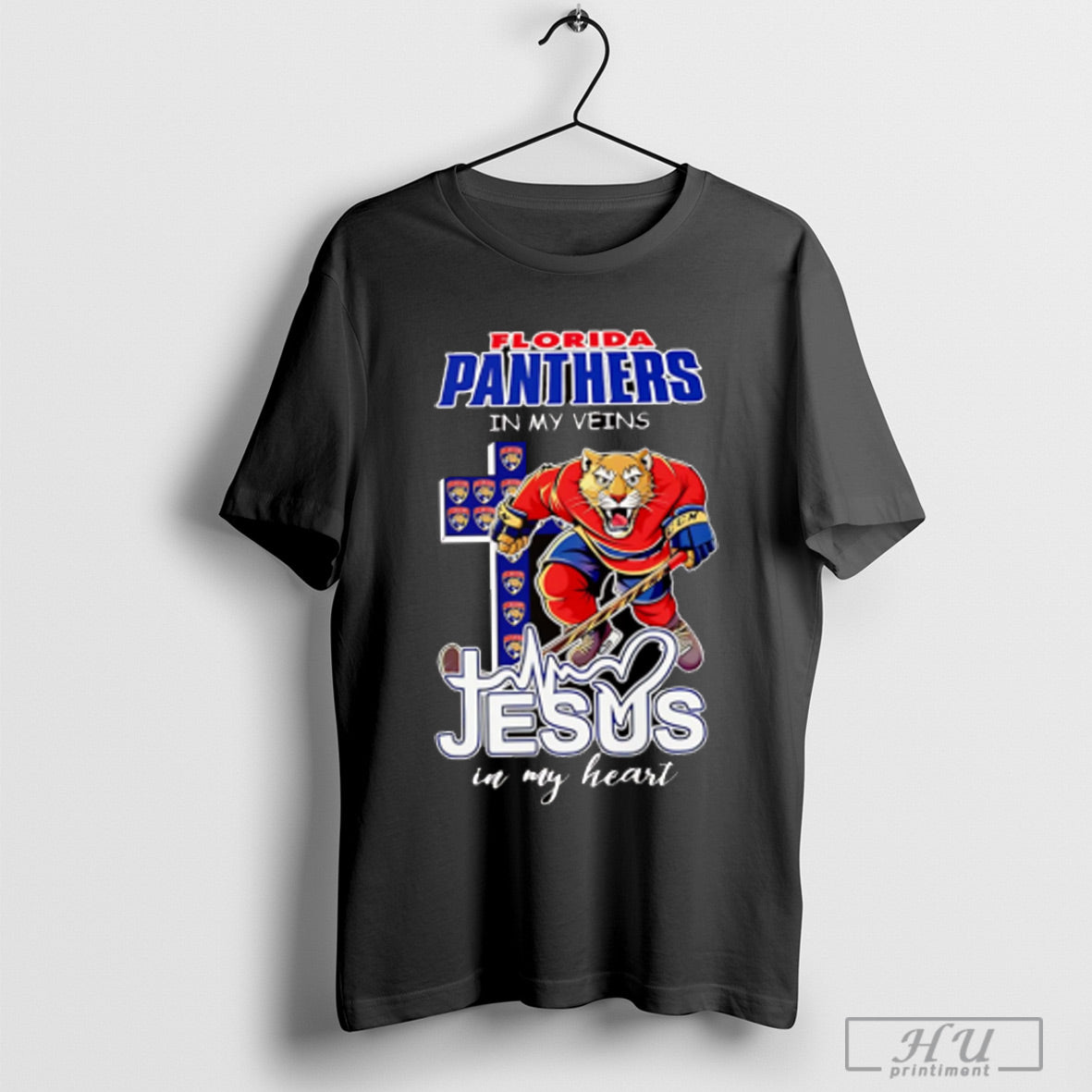 Florida Panthers In My Veins Jesus In My Heart Mascot T Shirt