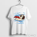 Flying Pug Superdog Funny Graphic T Shirt