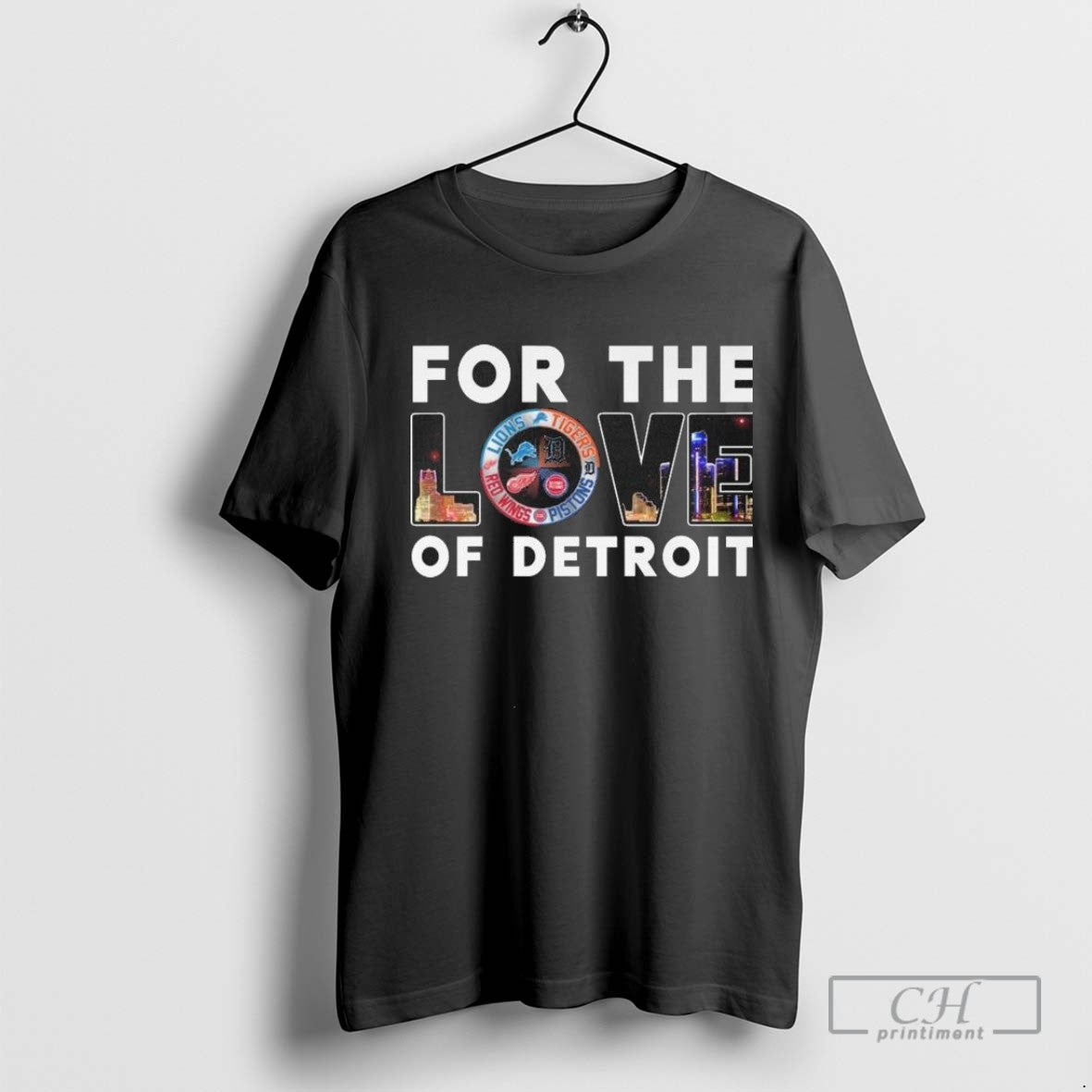 For The Love Of Detroit Lions X Tigers X Wings X Pistons T Shirt Sweater