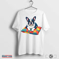 French Bulldog On Colorful Cushion T Shirt Cute Dog Lover Design