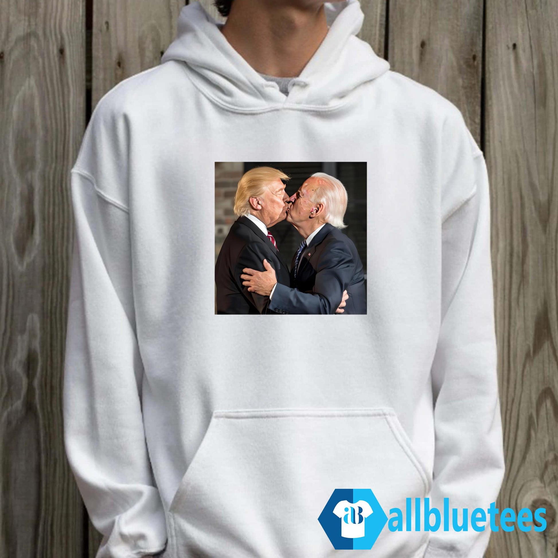 Funny AI Design Trump And Biden Kissing Shirt