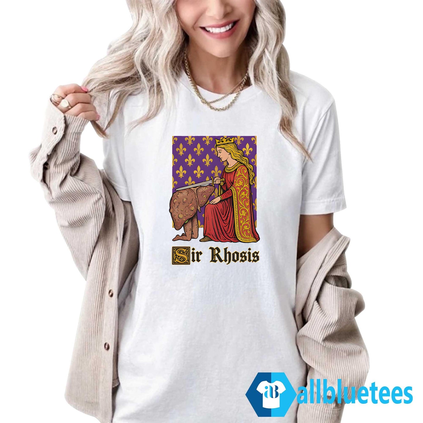 Funny Sir Rhosis Drinking Pun Shirt