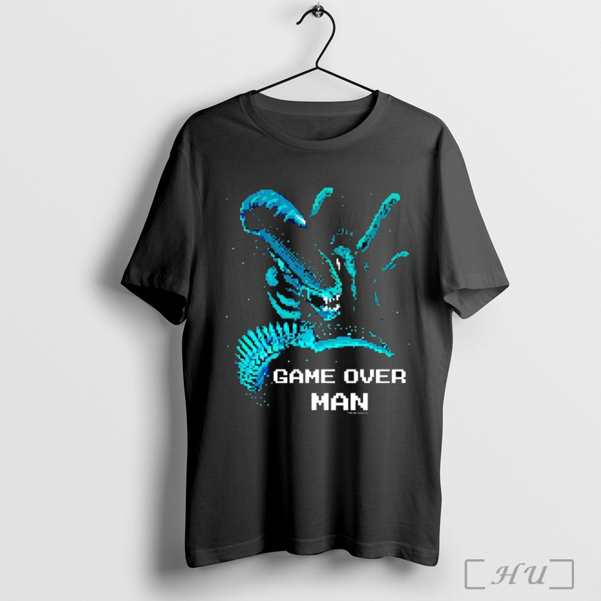 Game Over Man Aliens Pixel T Shirt
