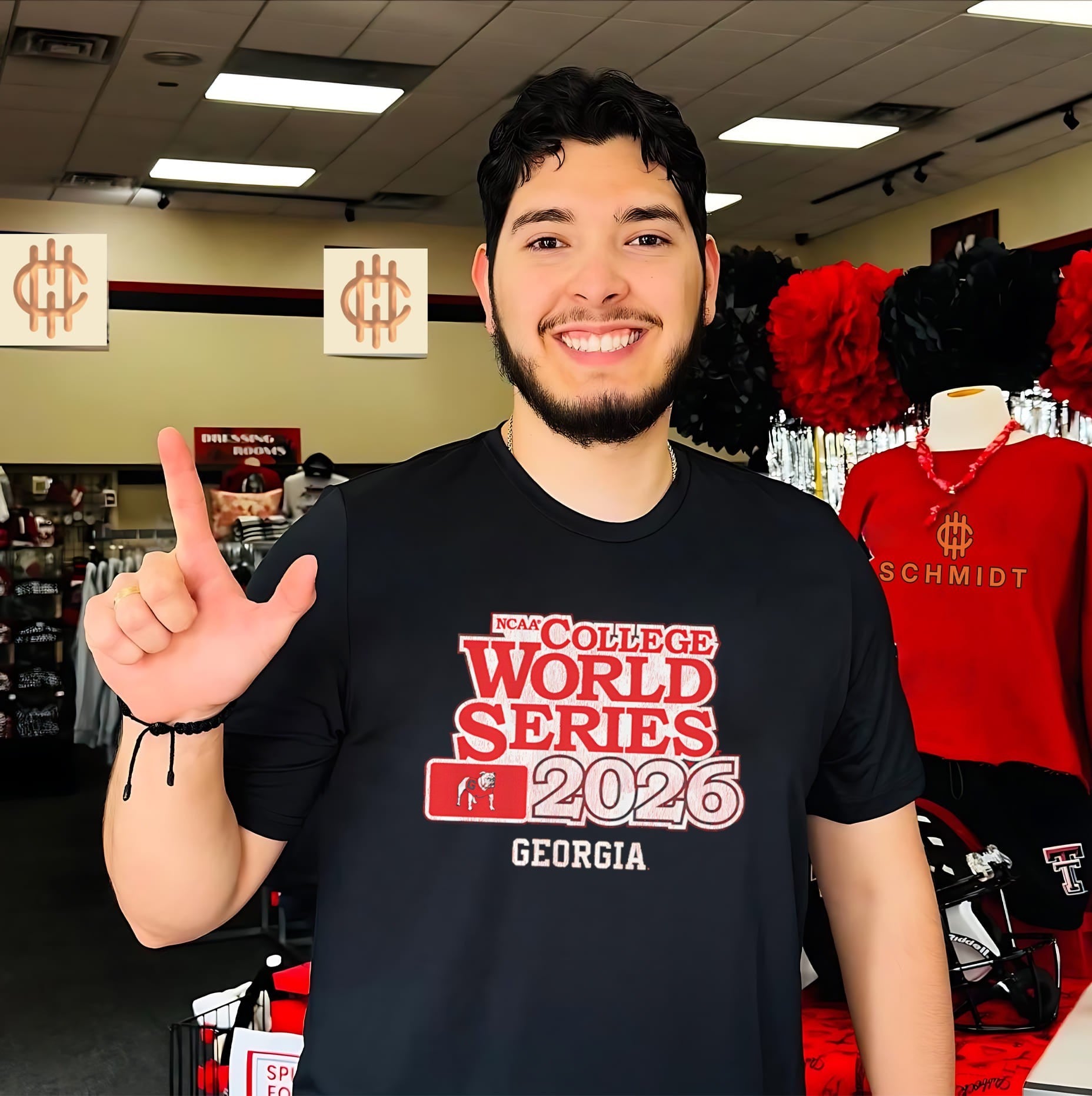 Georgia Baseball 2026 College World Series logo shirt