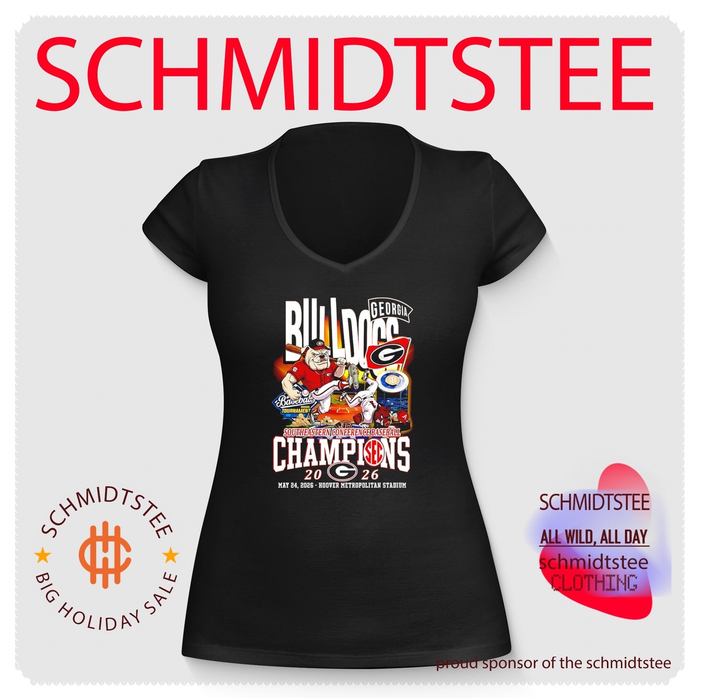 Georgia Bulldogs 2026 SEC Champions mascot shirt