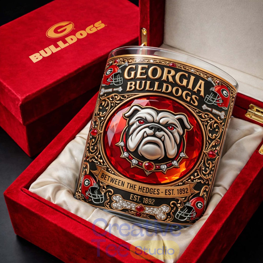 Georgia Bulldogs “Between The Hedges” Whiskey Glass