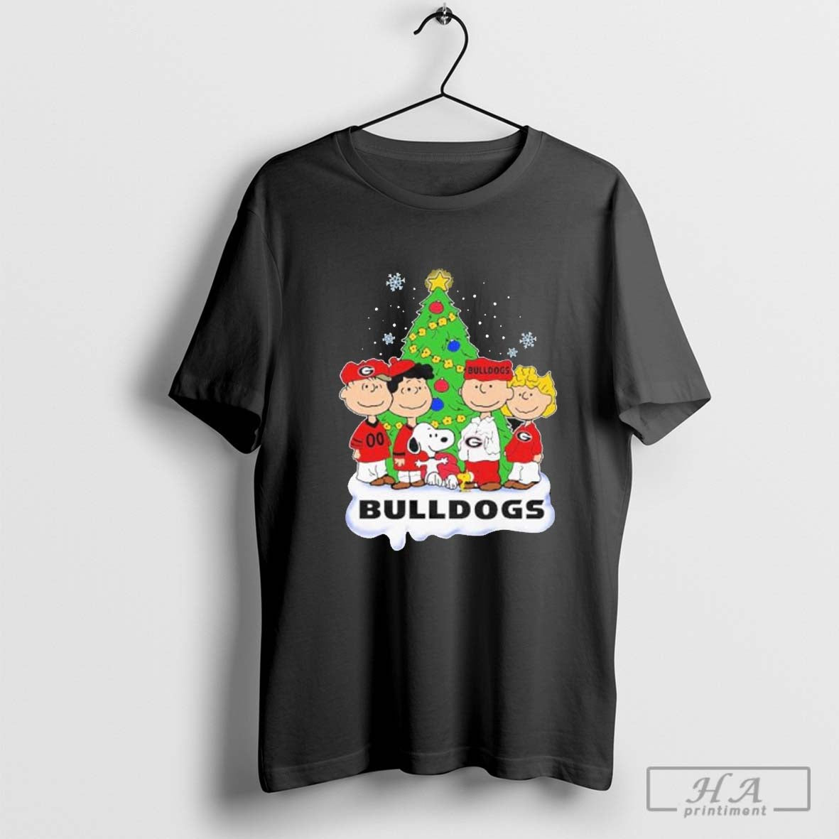 Georgia Bulldogs Christmas With The Peanuts Characters Lover