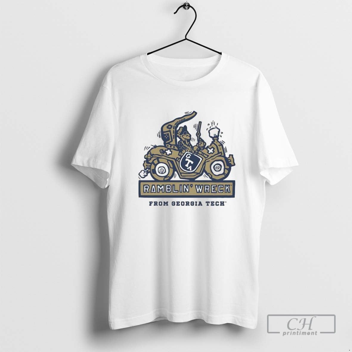 Georgia Tech Football Ramblin Wreck Ringer From Georgia Tech