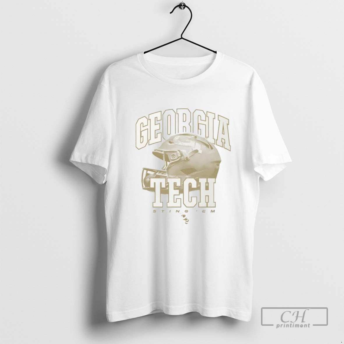 Georgia Tech Football Sting Em Helmet Logo