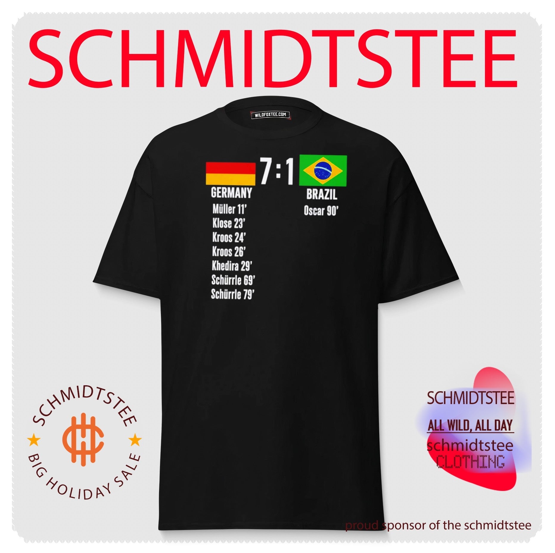 Germany Vs Brazil 7 1 player name score shirt