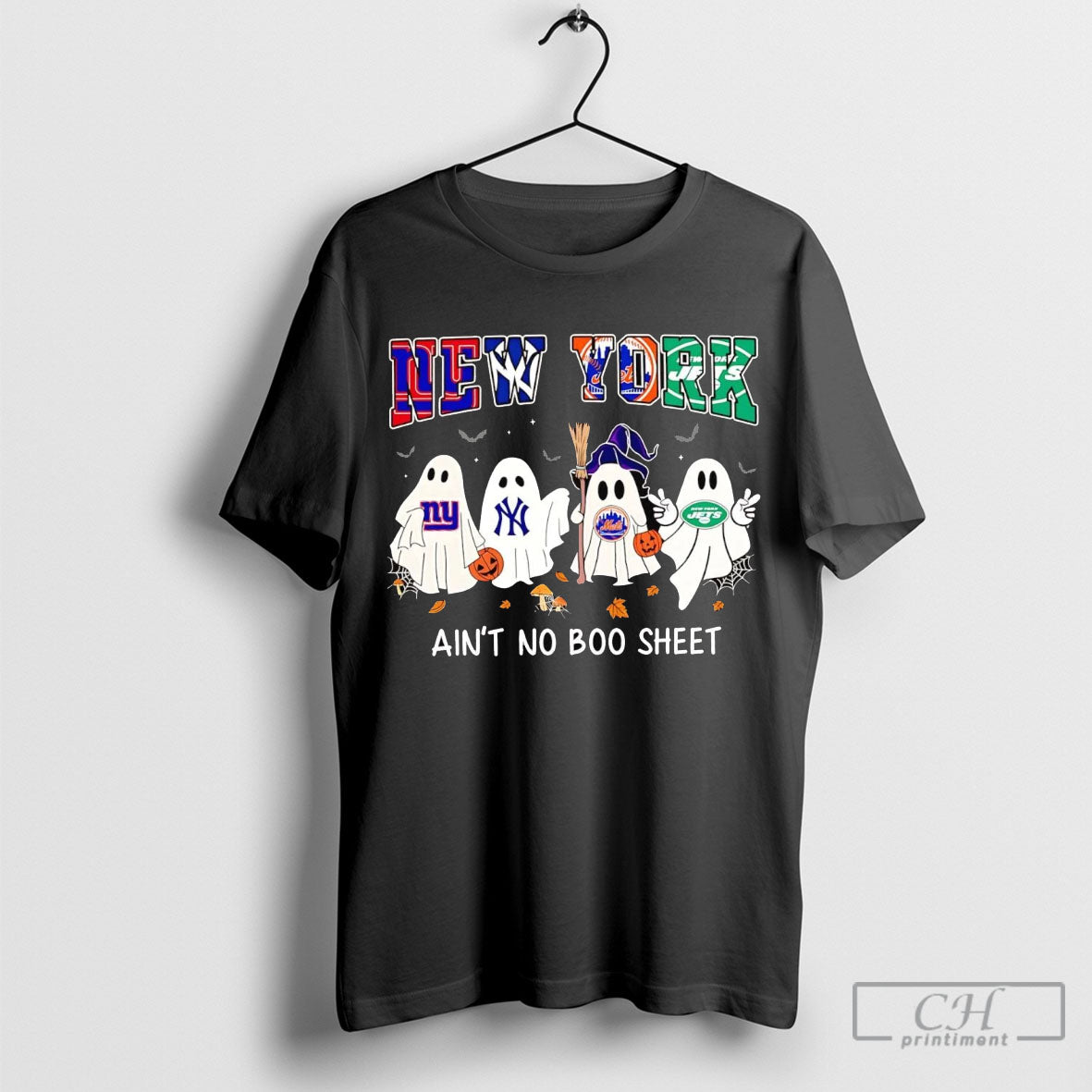 Ghost New York Sport Team Aint No Boo Sheet Halloween Shirt Sweater