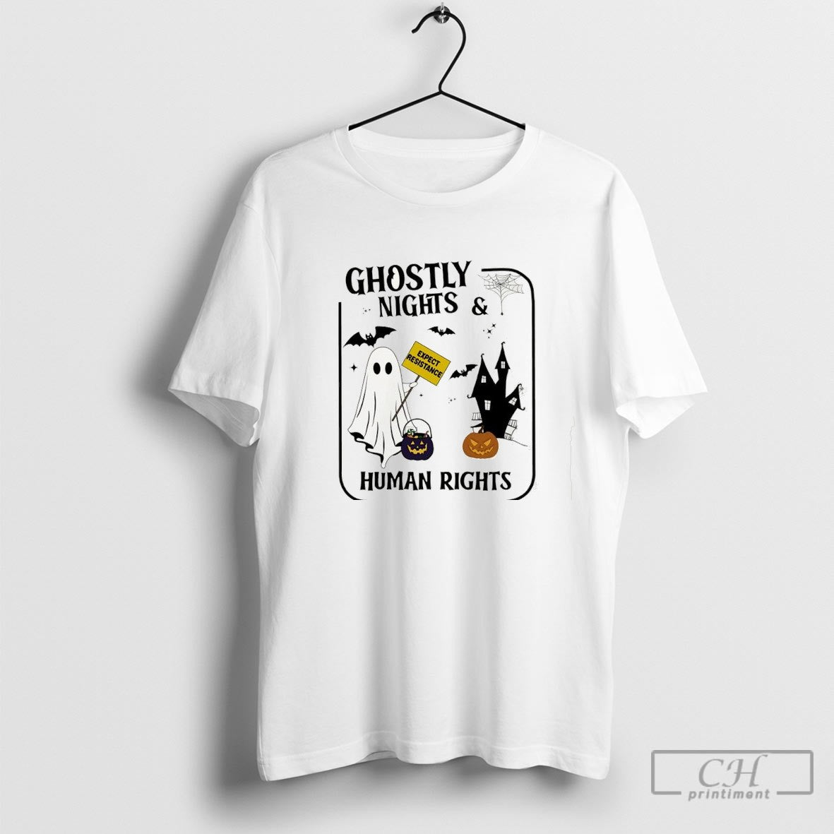 Ghostly Nights Human Rights Expect Resistance Halloween Shirt Sweater