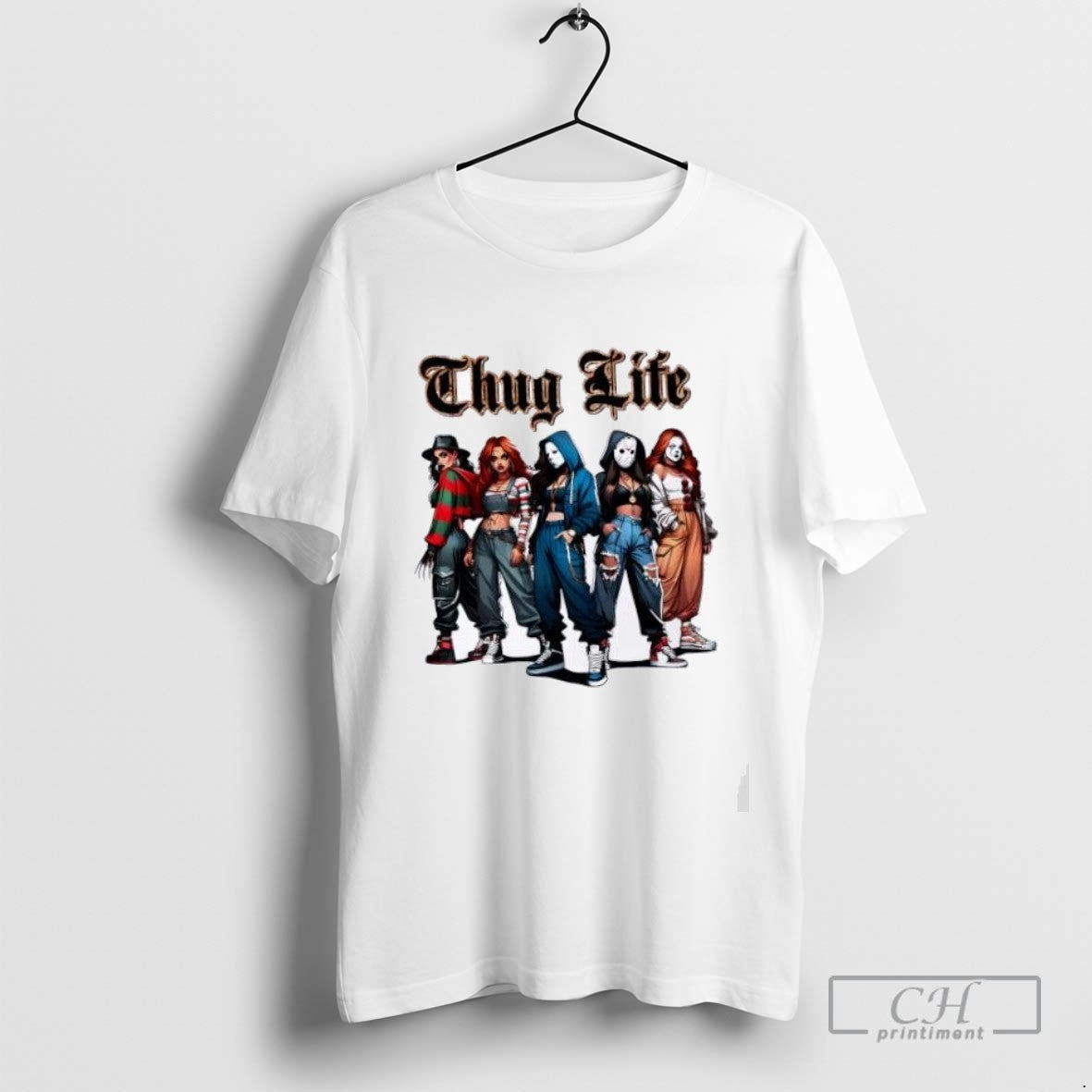 Girls Cosplay Halloween Thug Life Horror Friends