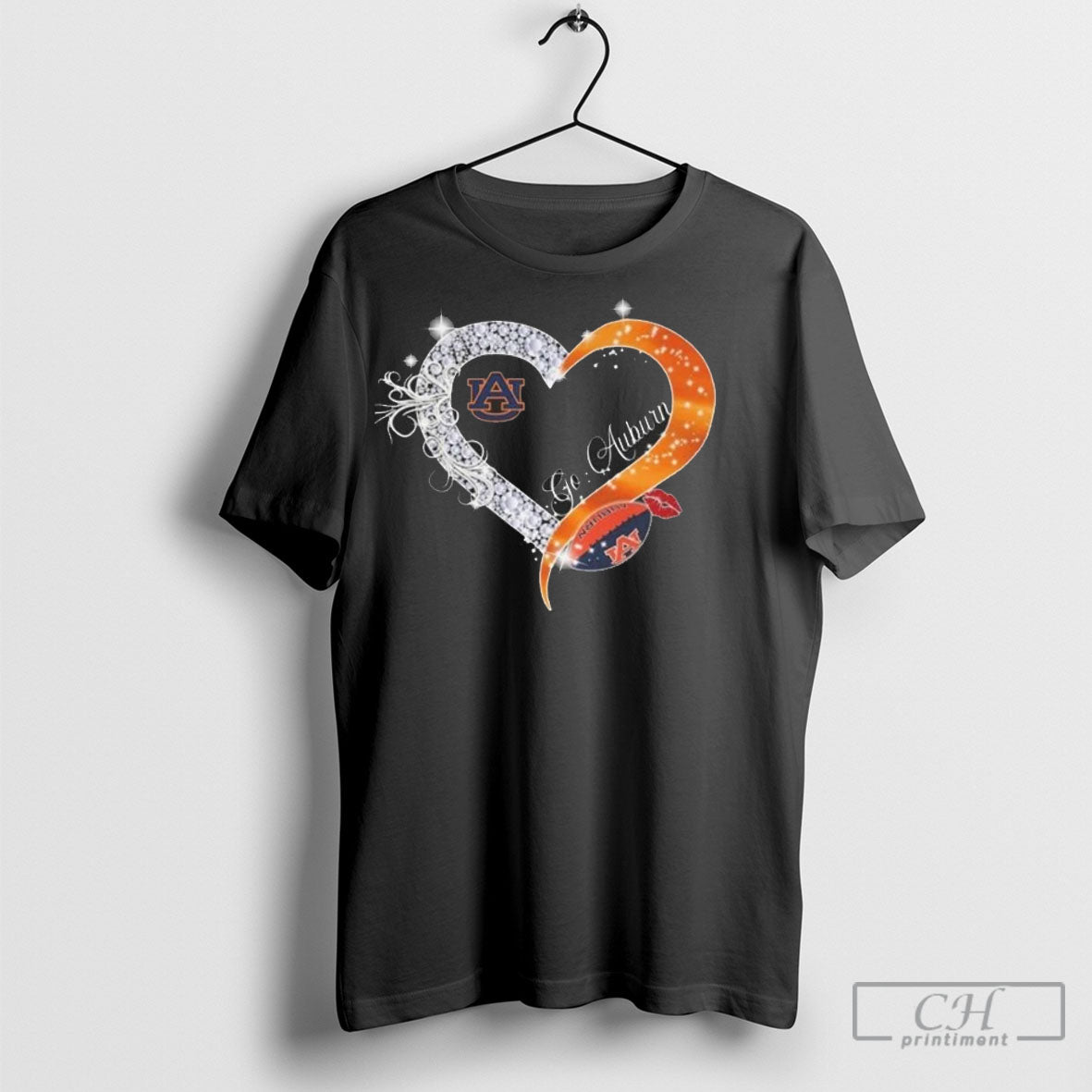 Go Auburn Tigers Diamond Heart 2025 Shirt Sweater