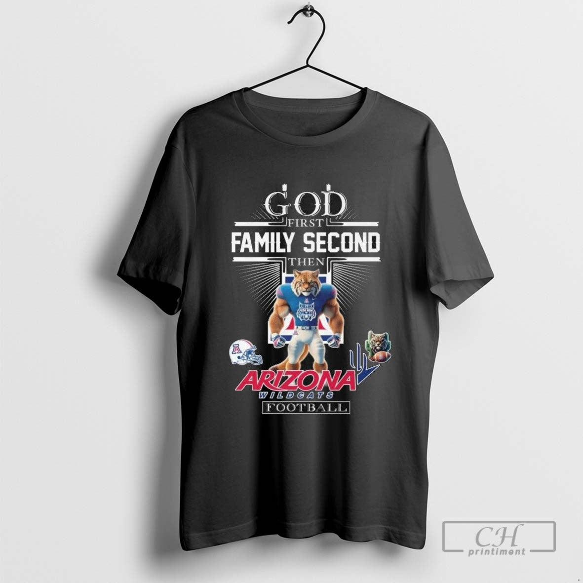 God First Family Second Then Arizona Wildcats Football Mascot 2025