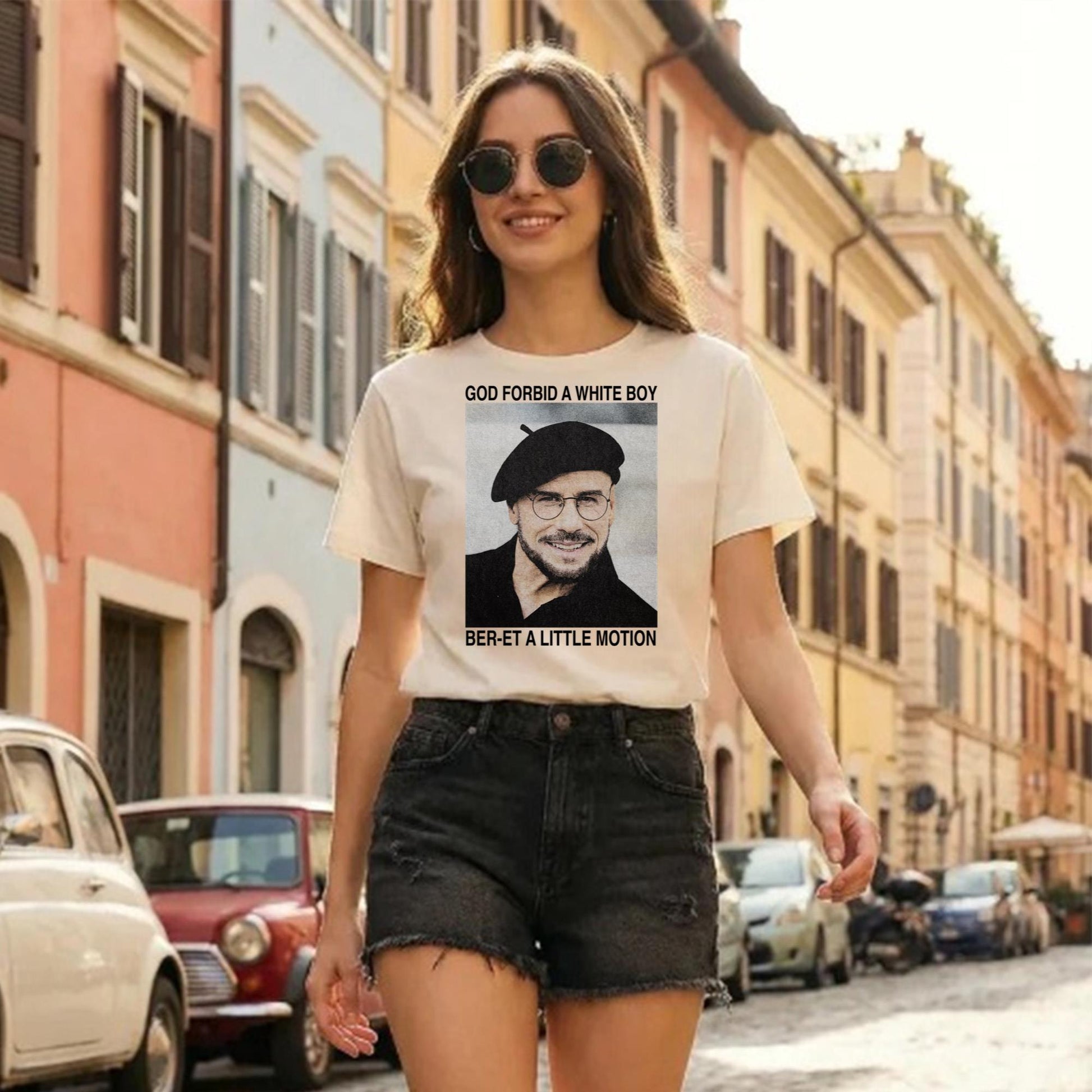 God Forbid A White Boy Ber-et A Little Motion Shirt