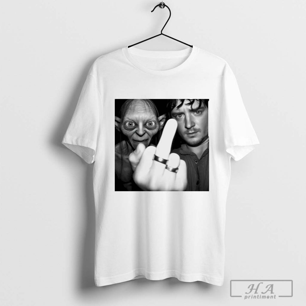 Gollum And Frodo Middle Finger Graphic