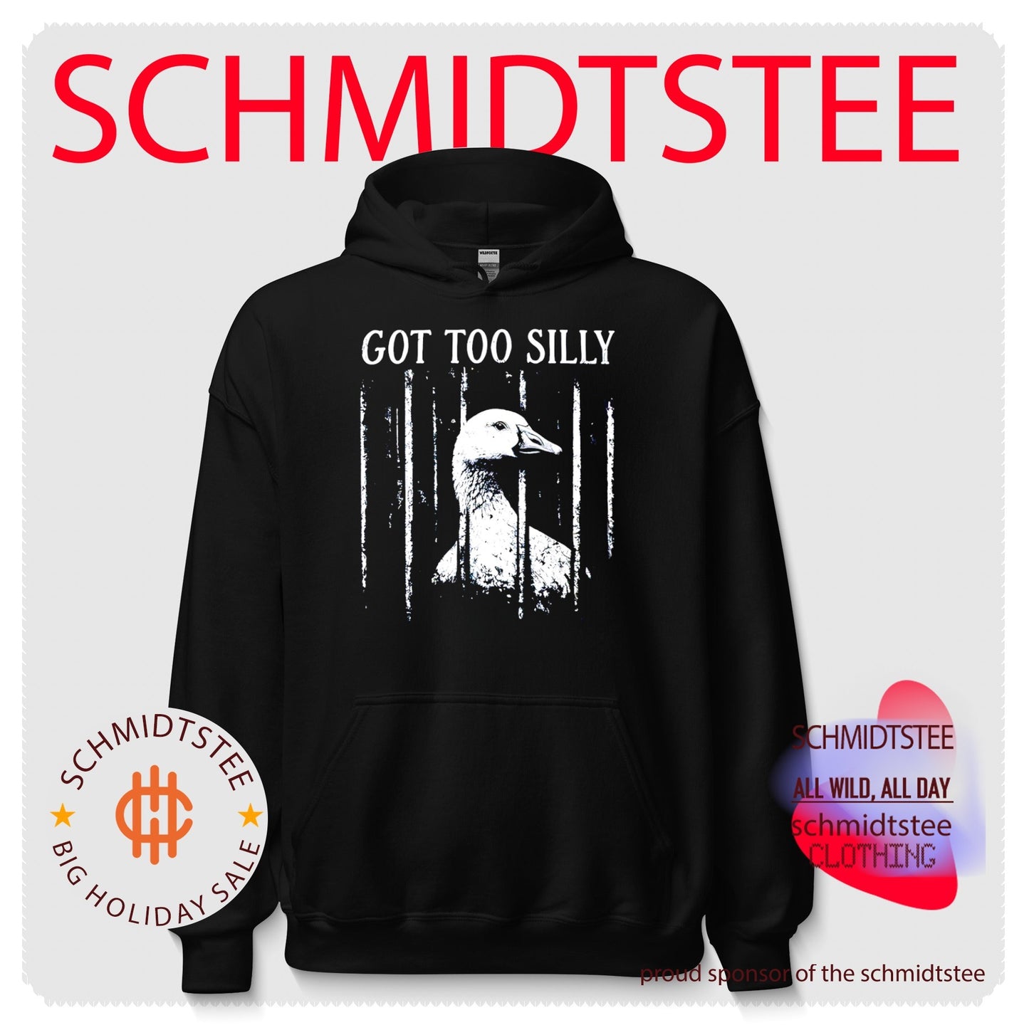 Got too silly duck in cell illustrated shirt