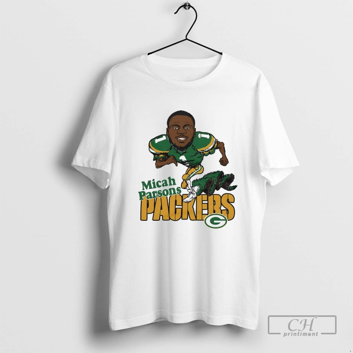 Green Bay Packers Football Micah Parsons Player Caricature