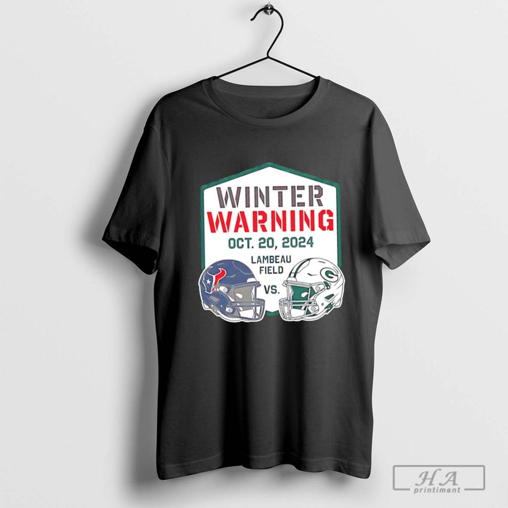 Green Bay Packers Vs Houston Texans Winter Warning Lambeau Field 2024 Helmet