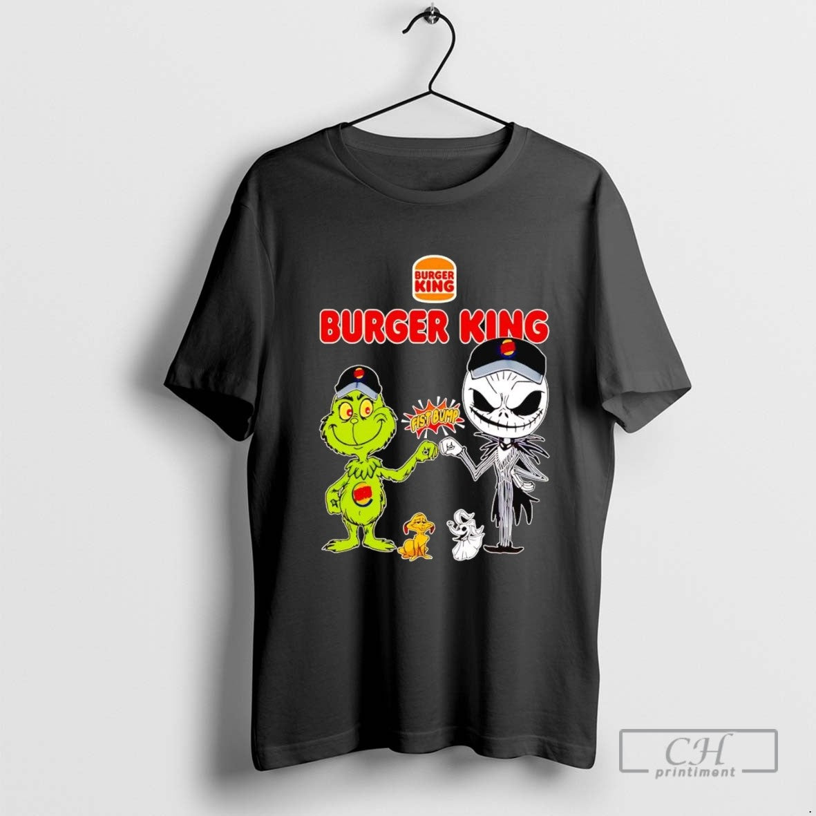 Grinch And Jack Skellington Fist Bump Burger King Halloween