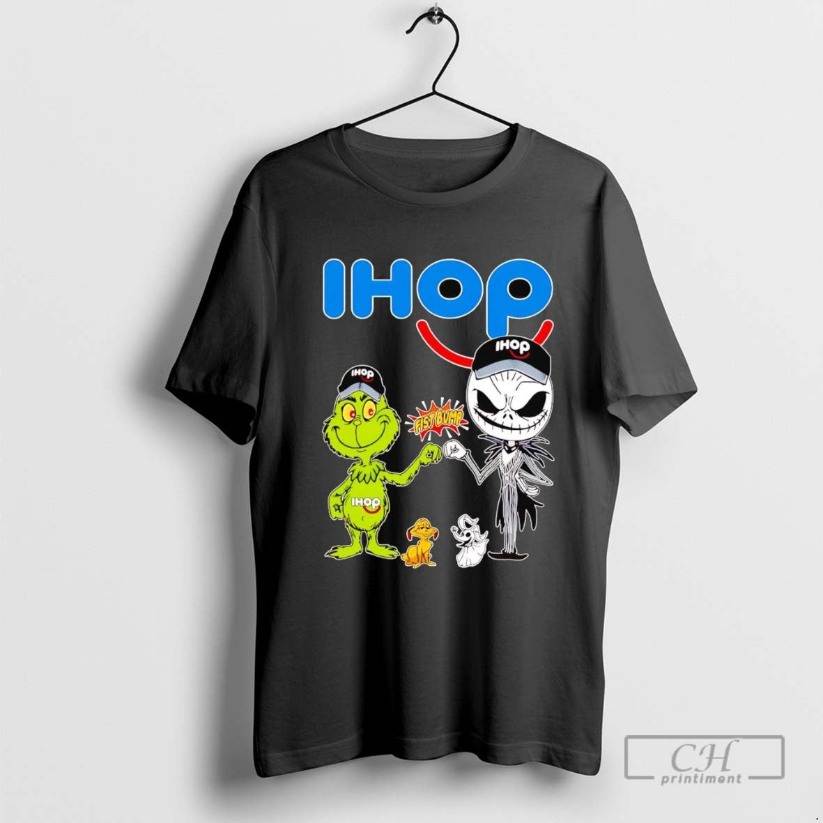 Grinch And Jack Skellington Fist Bump Ihop Halloween