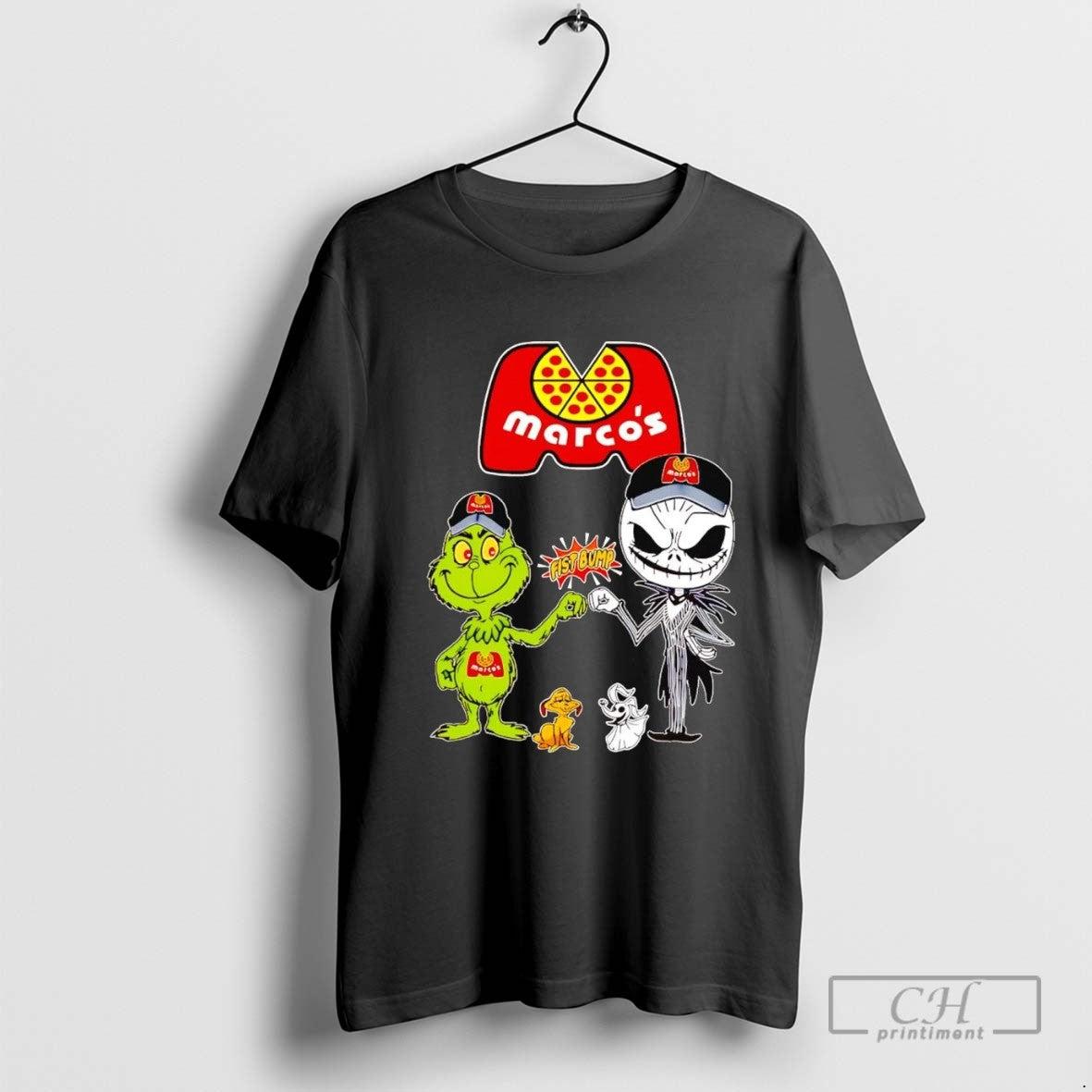 Grinch And Jack Skellington Fist Bump Marcos Halloween
