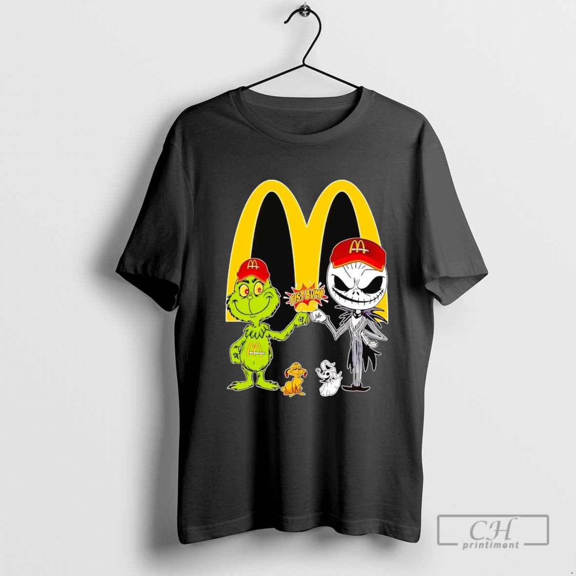 Grinch And Jack Skellington Fist Bump Mcdonalds Halloween