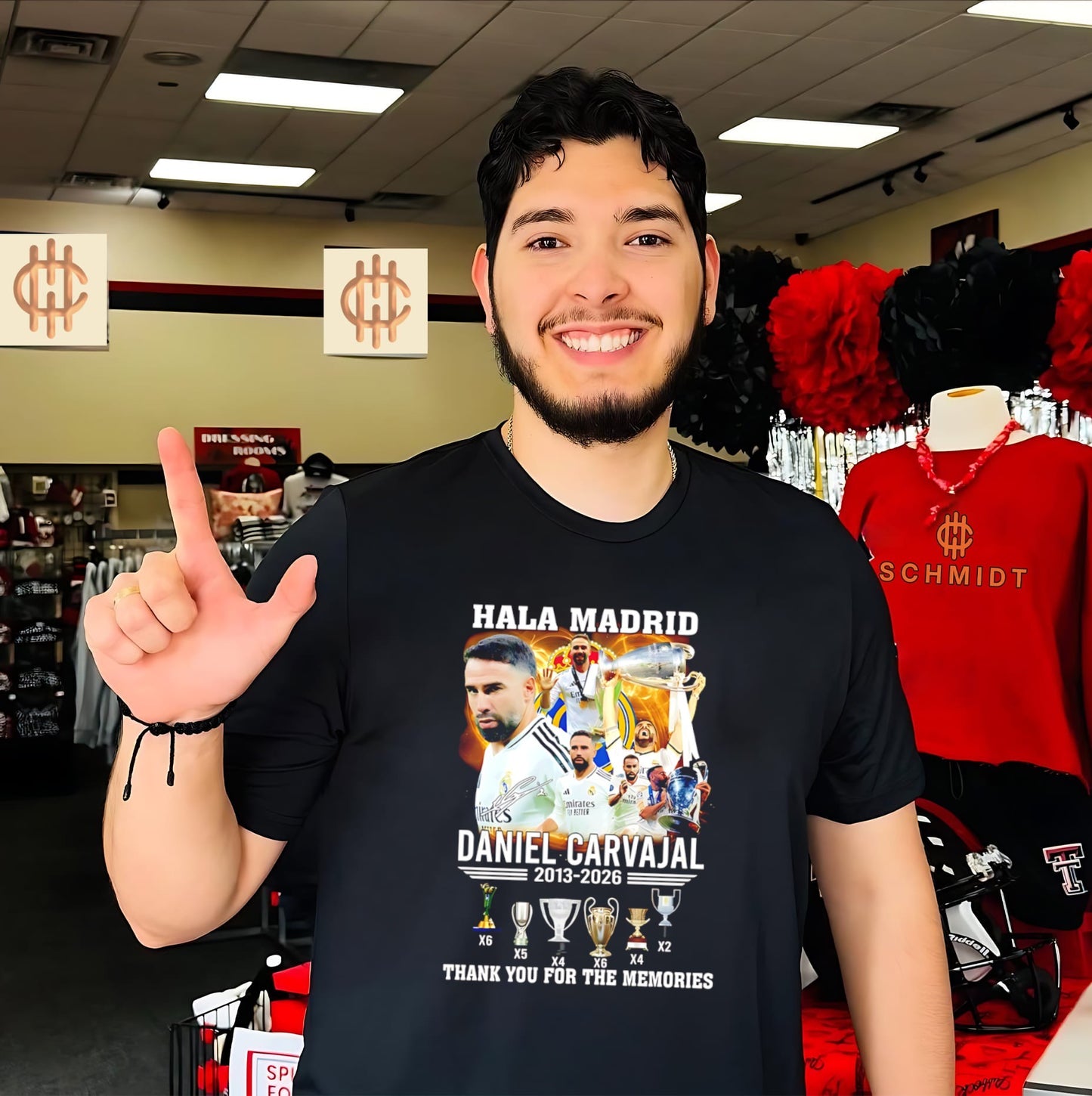 Hala Madrid Daniel Carvajal 2013 2026 trophies thank you for the memories shirt