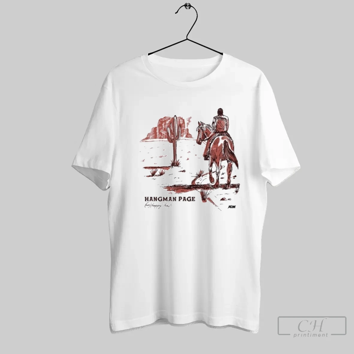 Hangman Adam Page Unhappy Trails Desert T Shirt