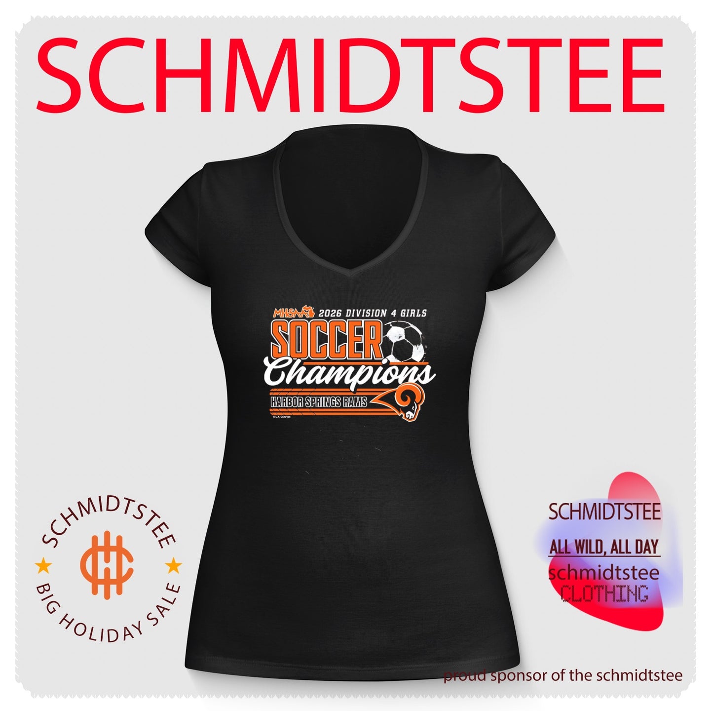 Harbor Springs Rams 2026 MHSAA Girls Soccer D4 Champions shirt