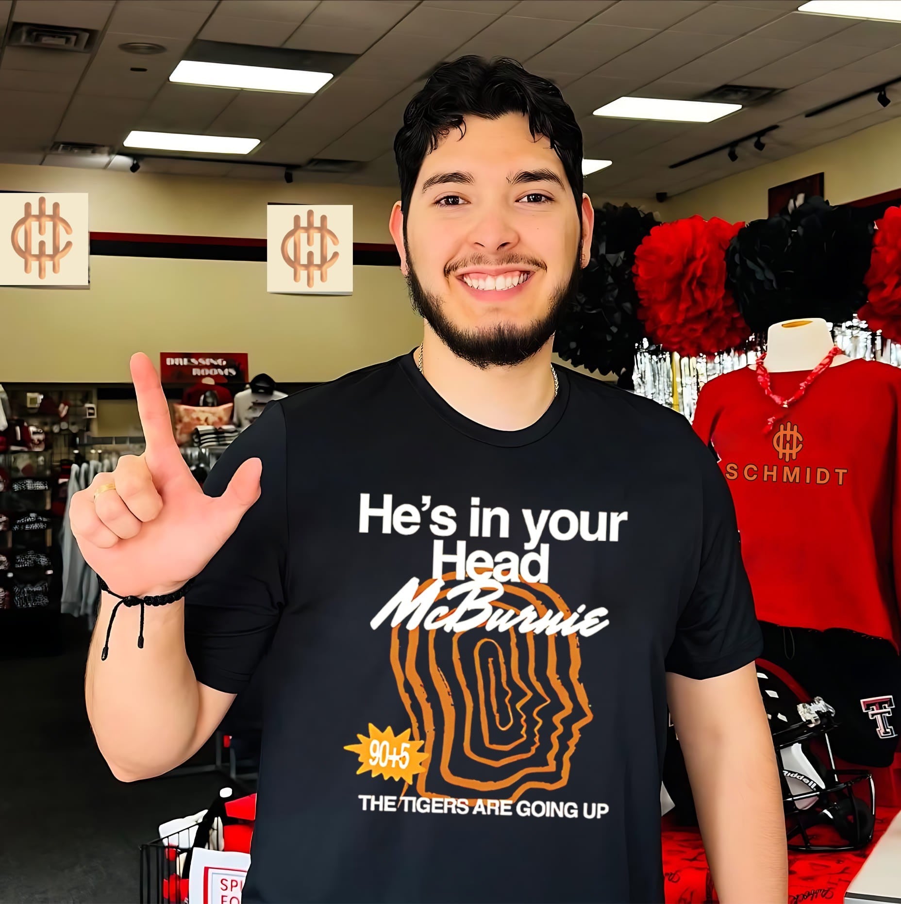 He’s in your head McBuruie the tigers are going up graphic shirt