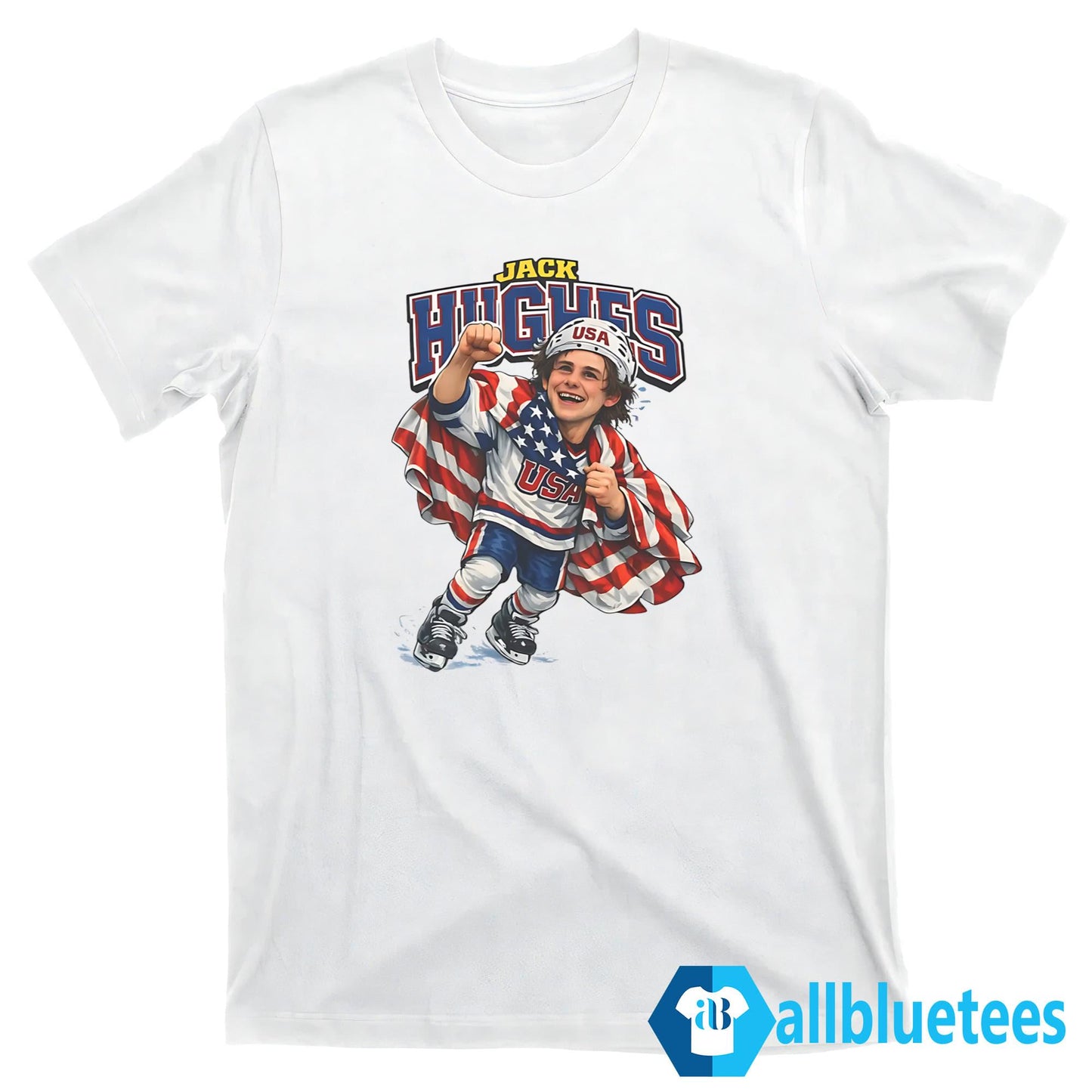 Hockey Jack Hughes Caricature Shirt