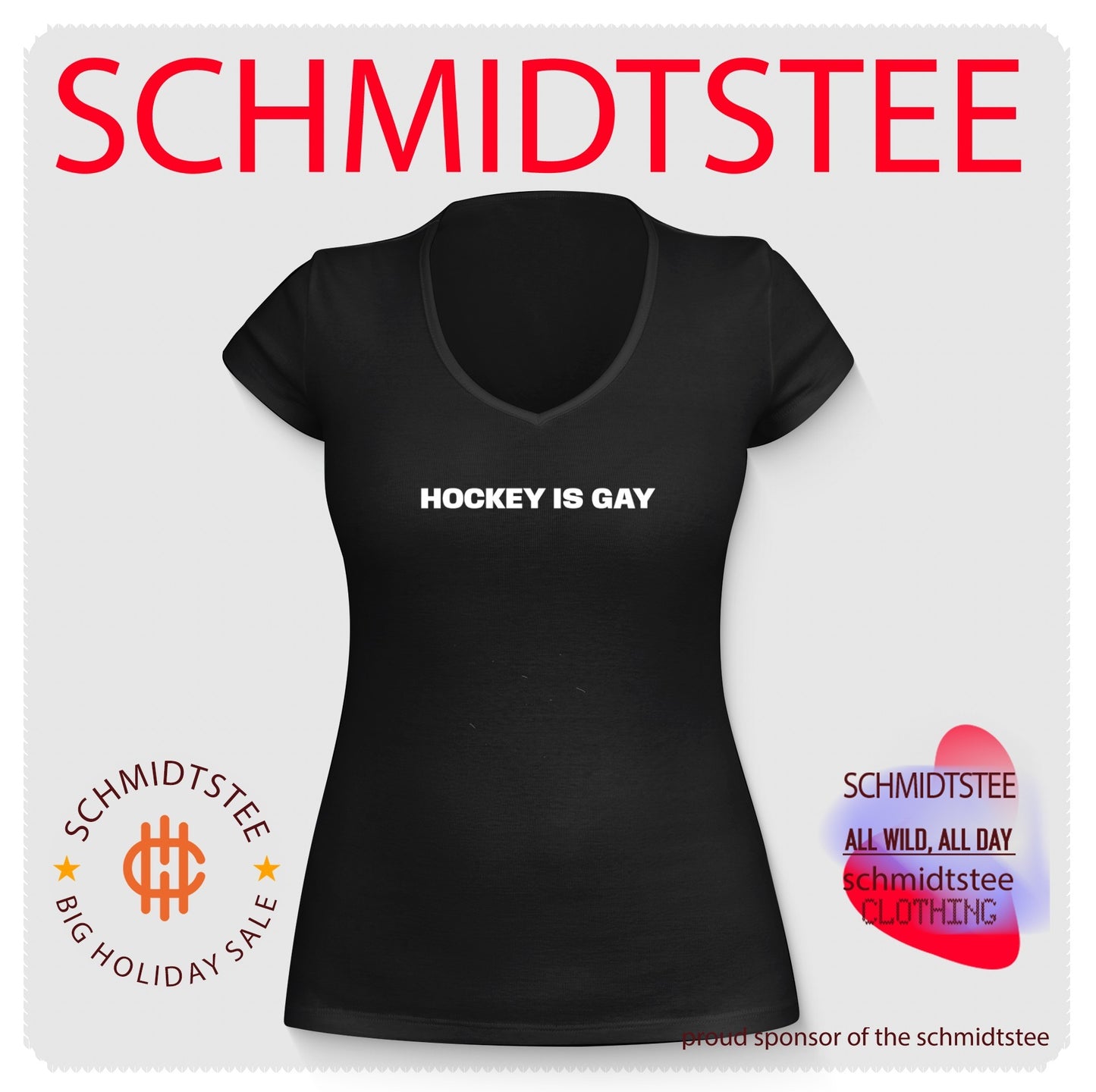 Hockey is gay simple text shirt