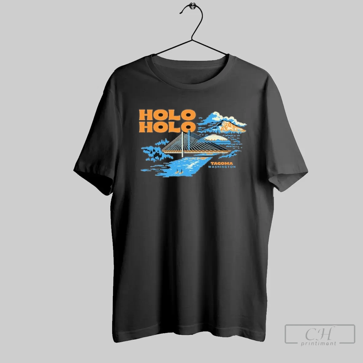 Holo Holo Tacoma Washington Thea Foss Waterway T Shirt