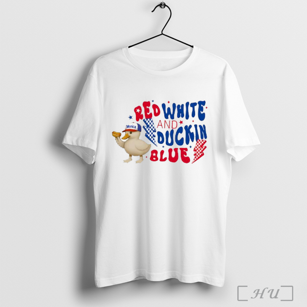 Hotdog Red White Ducking Blue American T Shirt