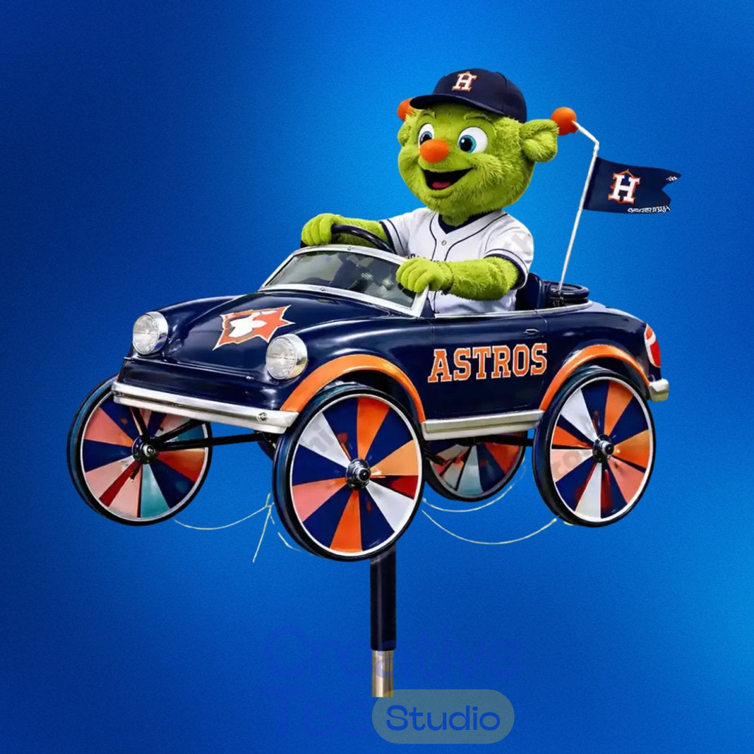 Houston Astros Orbit Mascot Garden Wind Spinner
