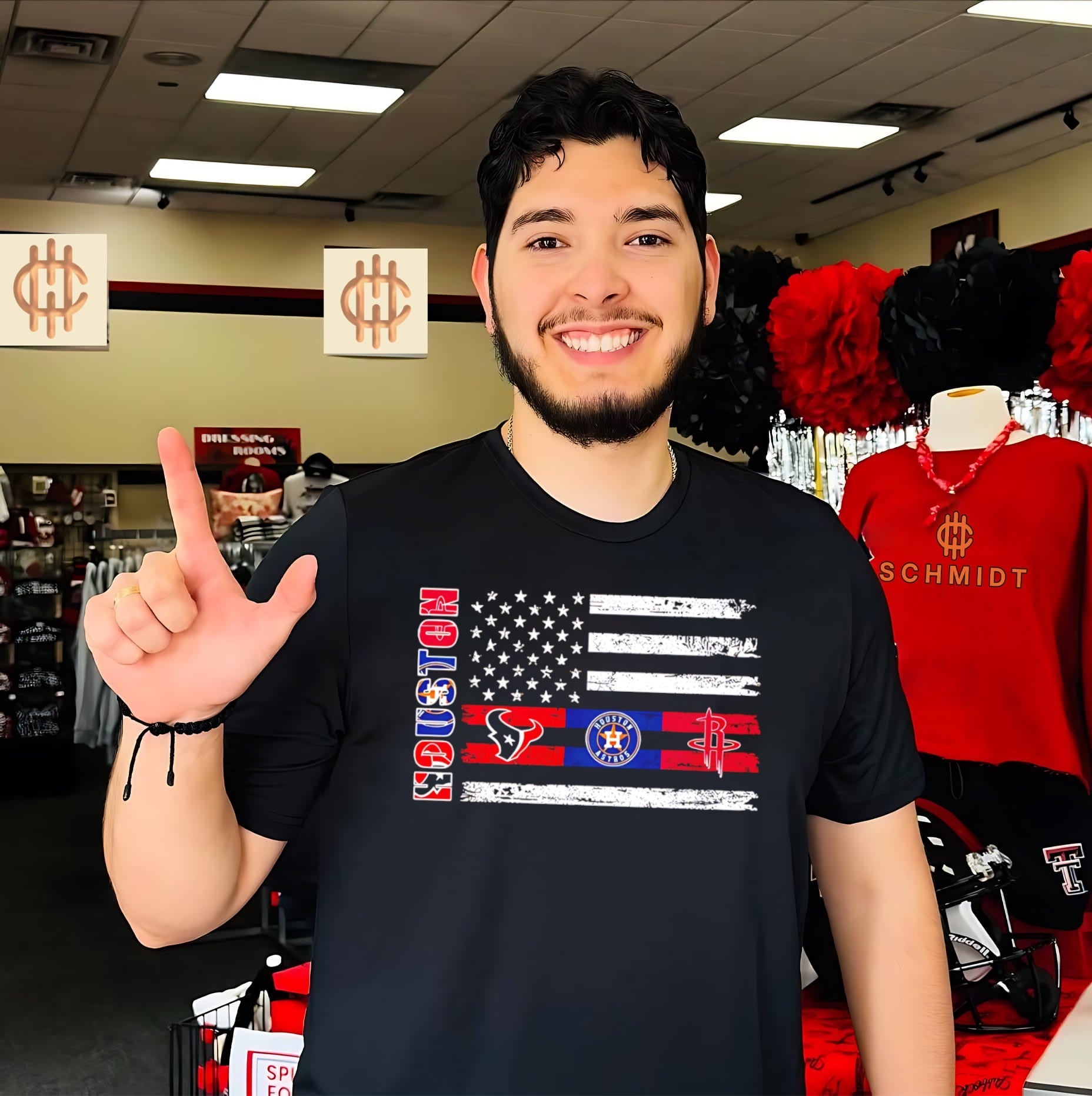 Houston sports teams logos flag shirt