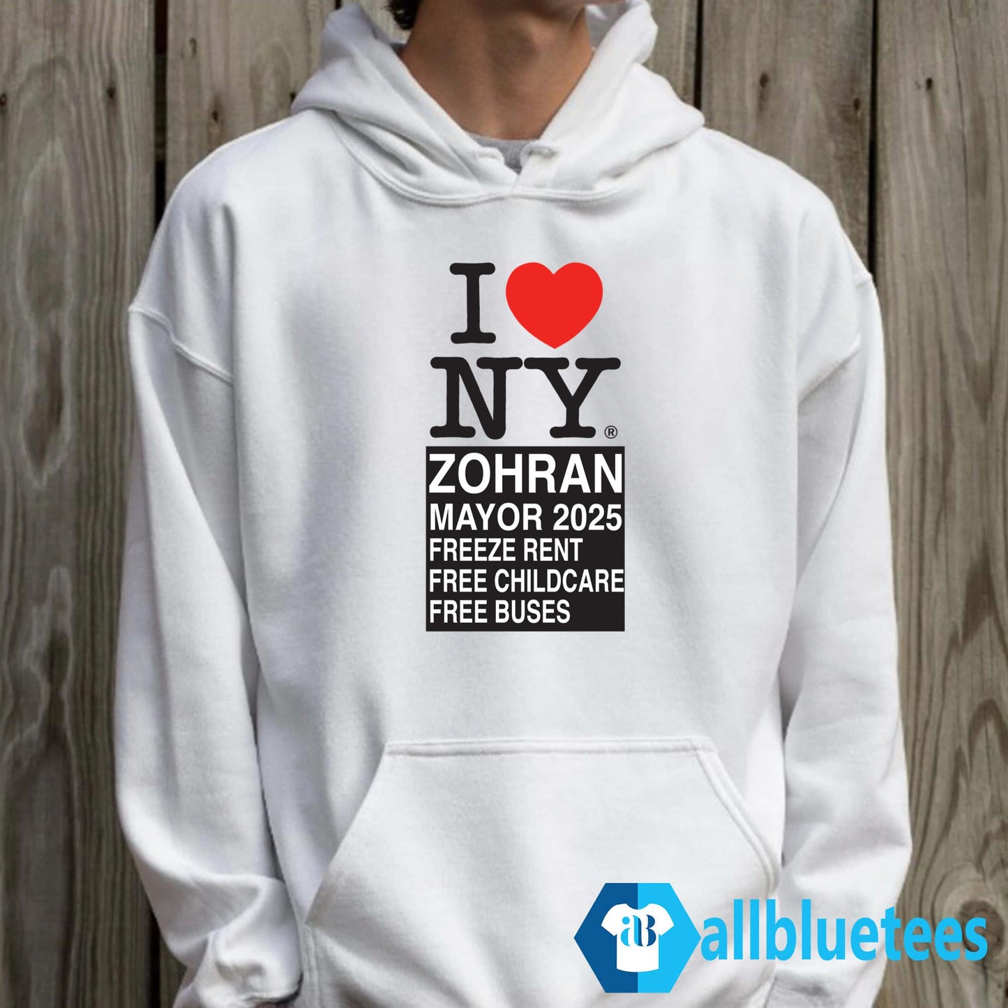I Love NY Zohran Mayor 2025 Freeze Rent Free Childcare Free Buses Shirt
