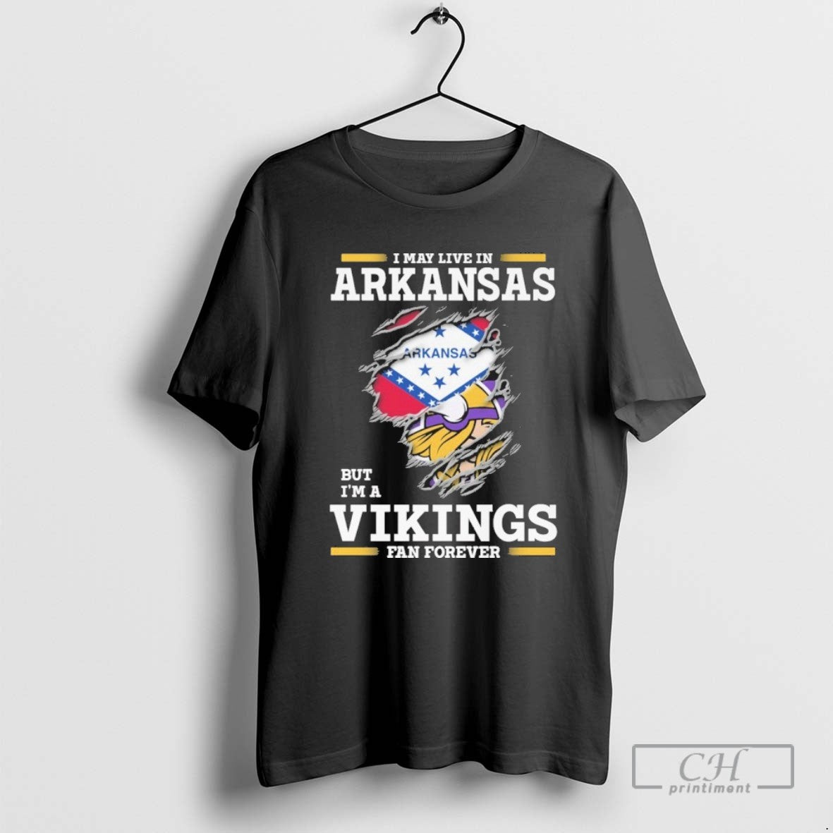 I May Live In Arkansas But Im A Vikings Fan Forever