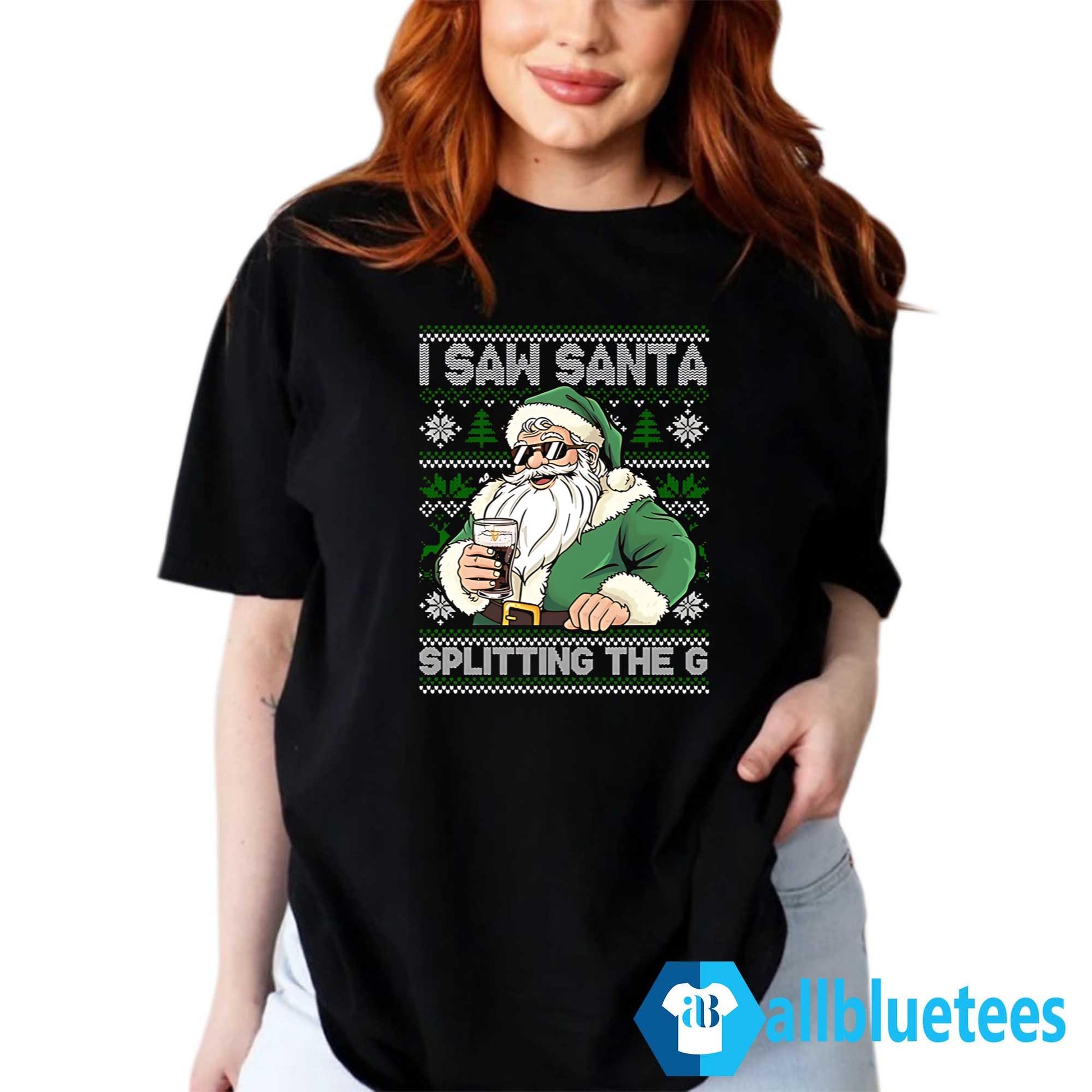 I Saw Santa Splitting The G Christmas Sweatshirt