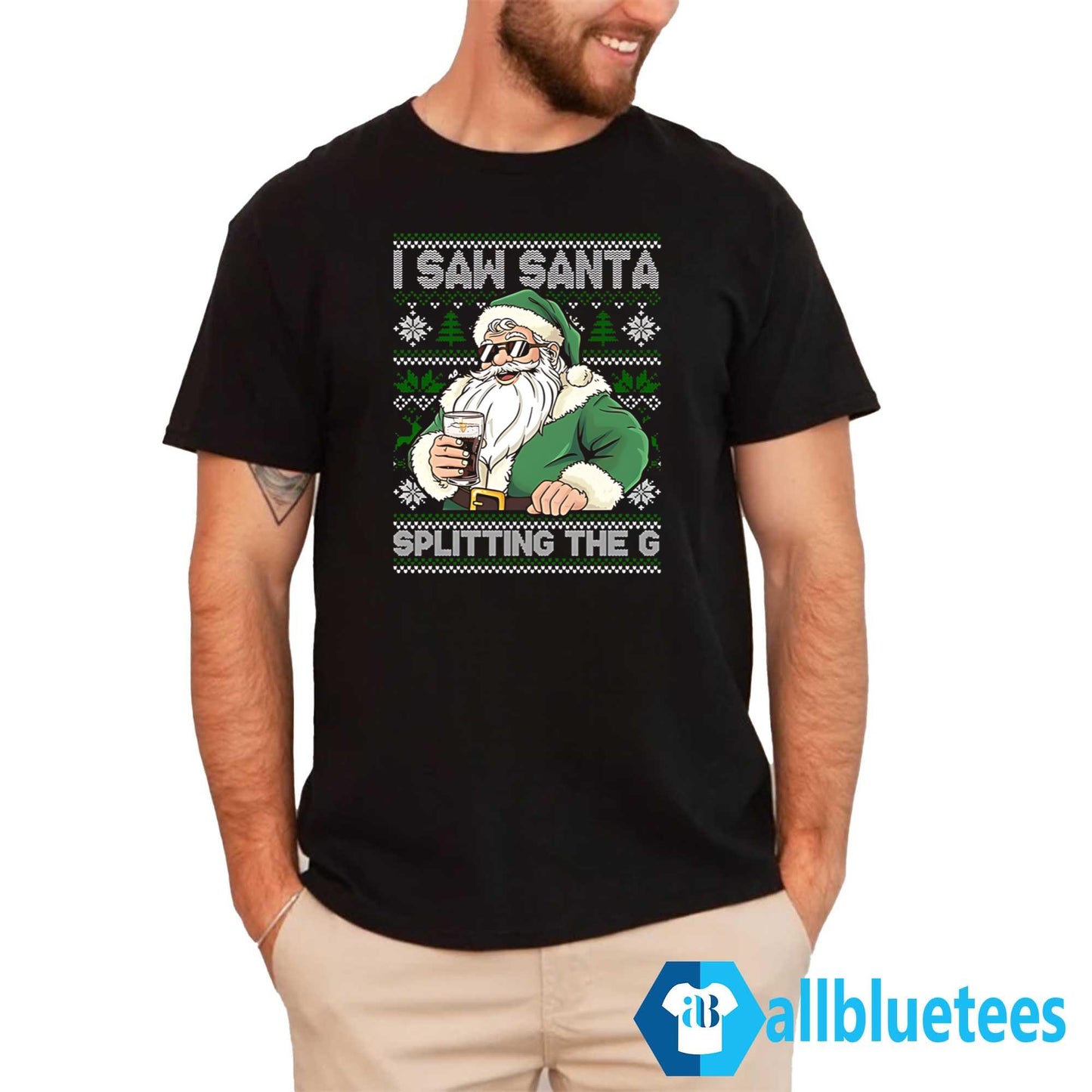 I Saw Santa Splitting The G Christmas Sweatshirt