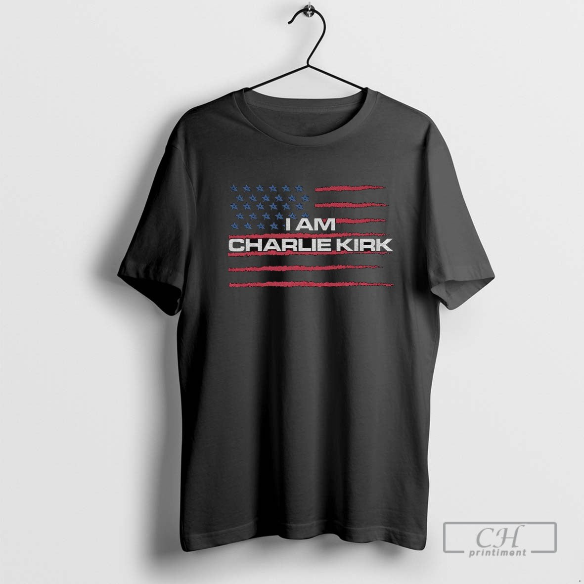 I Am Charlie Kirk Rip American Flag Memorial Political