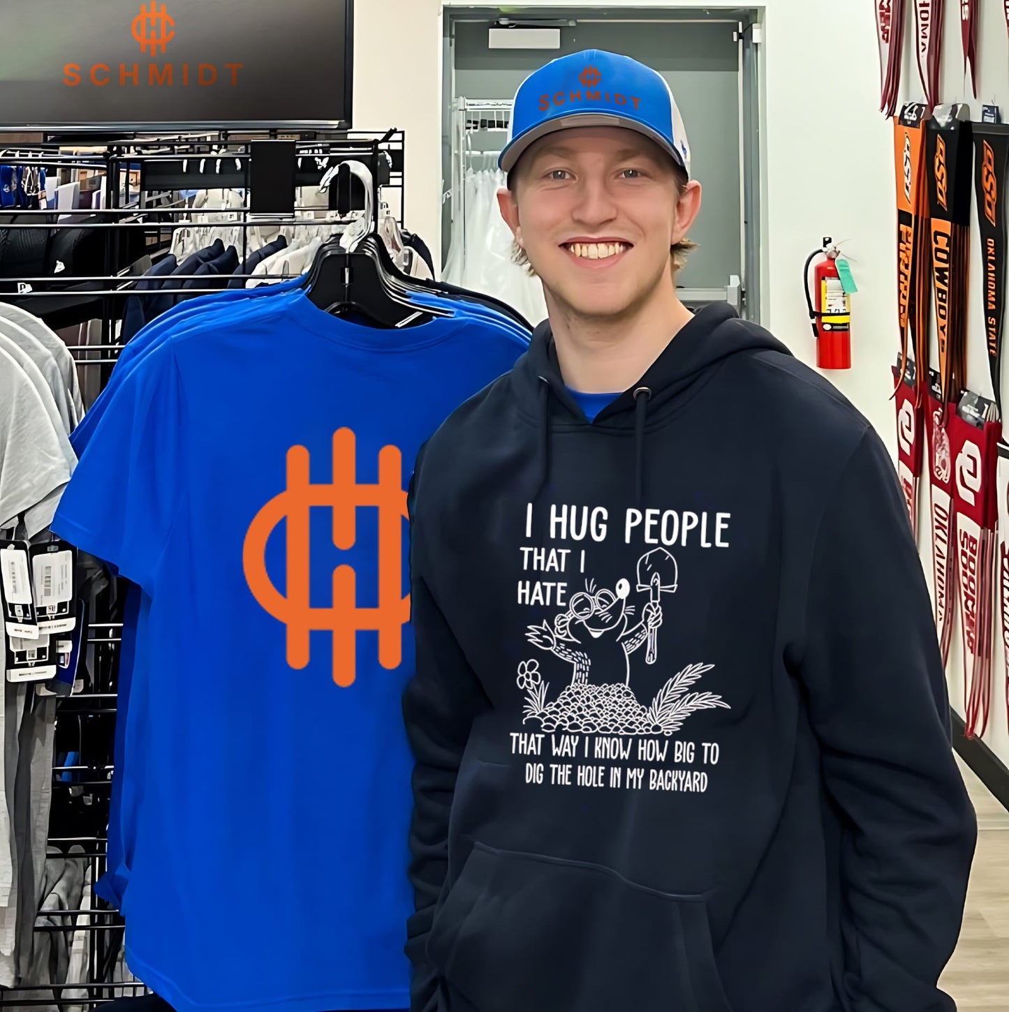 I hug people that I hate that way I know how big to dig the hole shirt