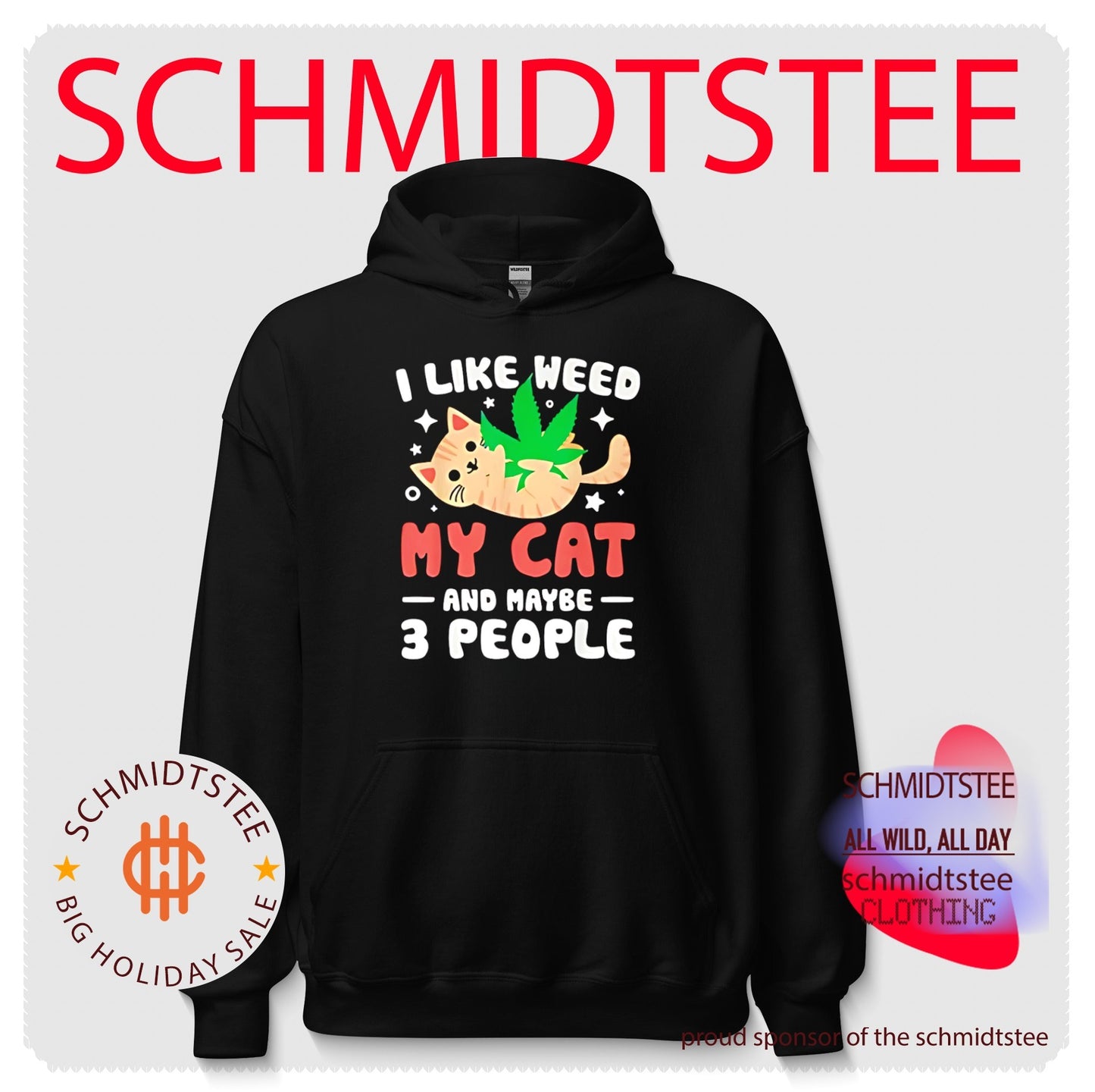 I like weed my cat and maybe 3 people graphic cat shirt