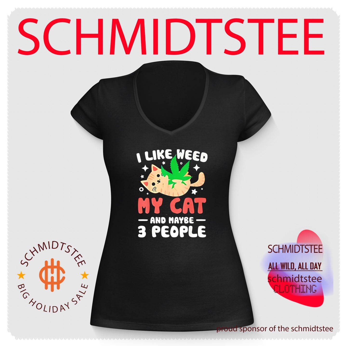 I like weed my cat and maybe 3 people graphic cat shirt